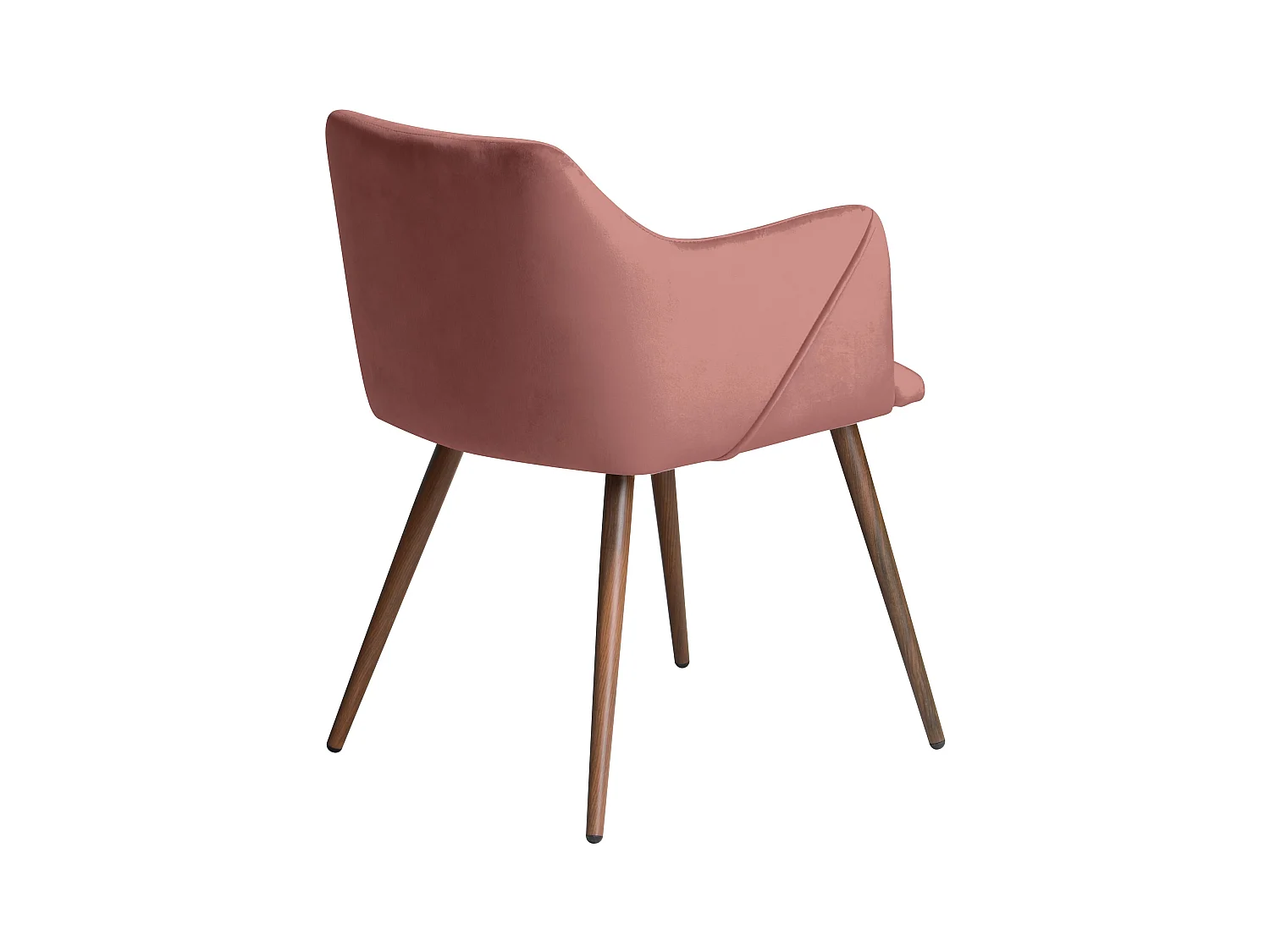 Lot de 2 chaises avec accoudoirs en velours rose - Daisy