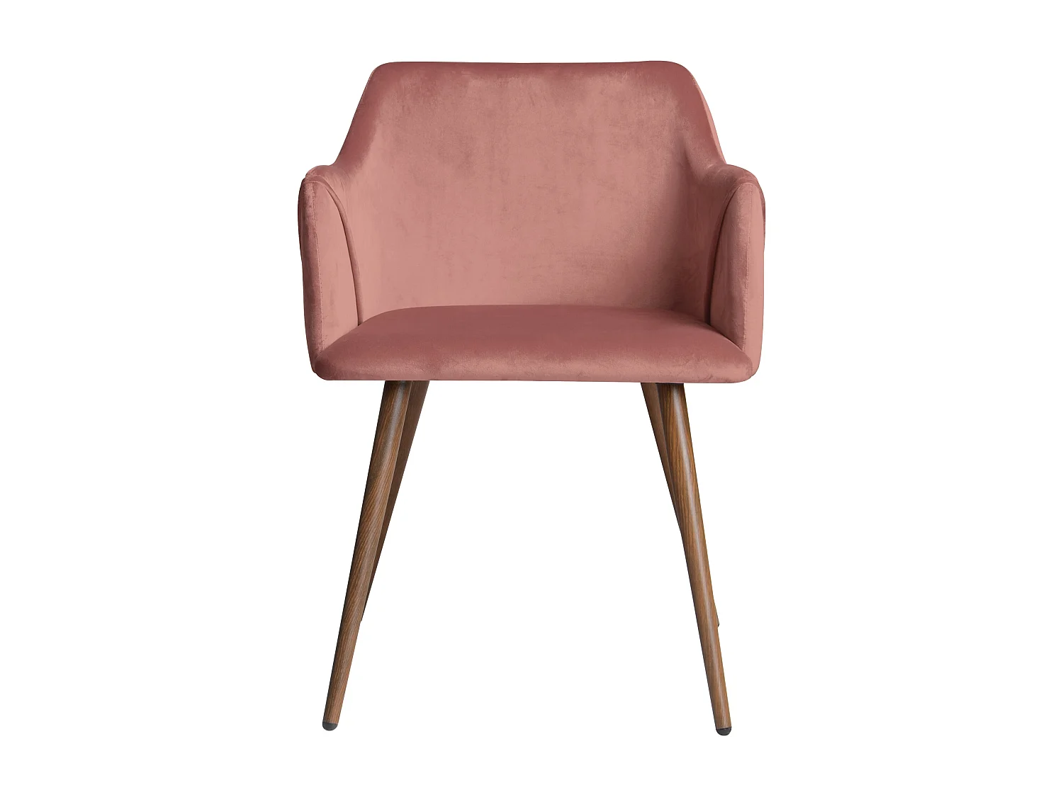 Lot de 2 chaises avec accoudoirs en velours rose - Daisy