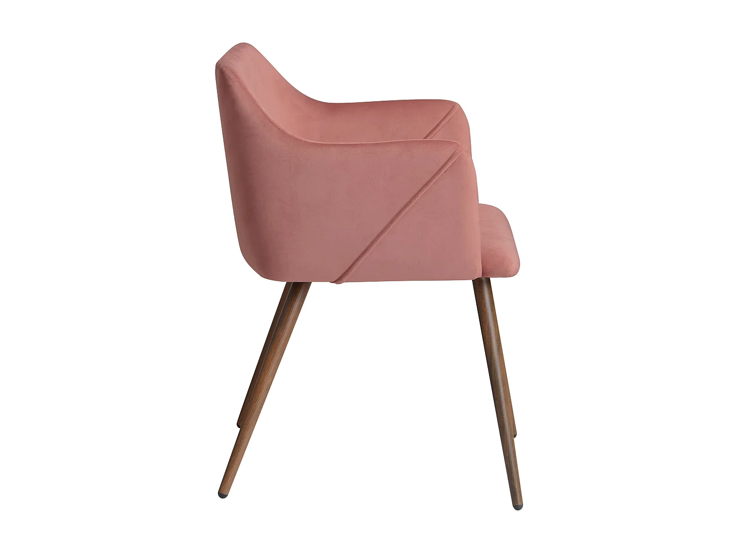 Lot de 2 chaises avec accoudoirs en velours rose - Daisy