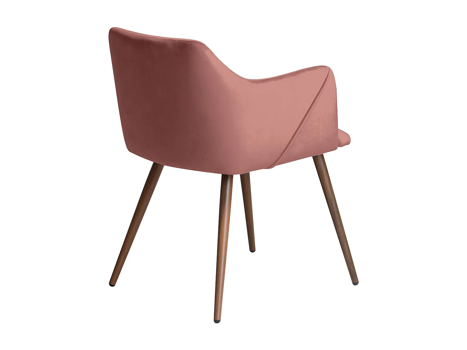 Lot de 2 chaises avec accoudoirs en velours rose - Daisy