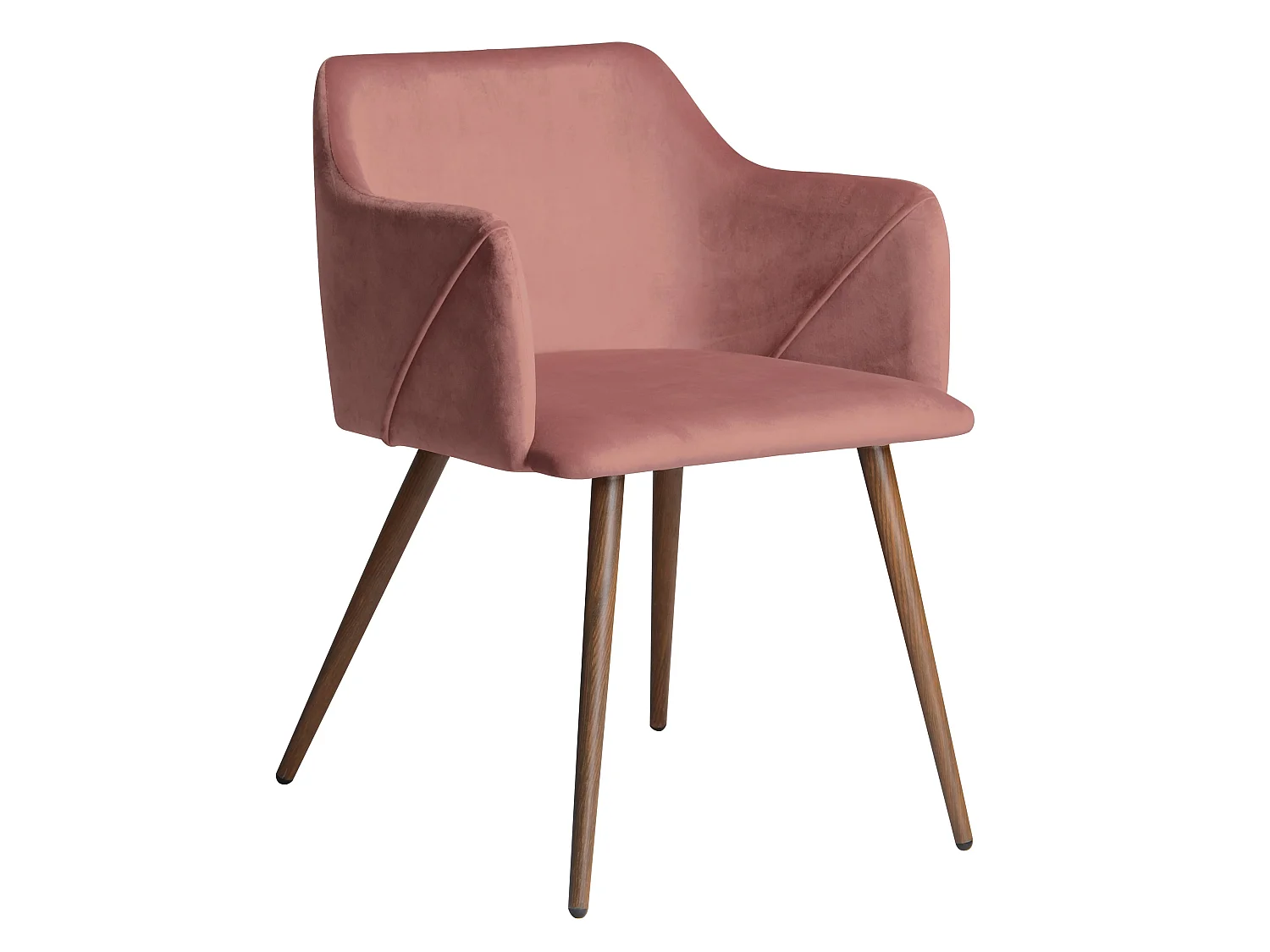 Set di 2 sedie con braccioli in velluto rosa - Daisy