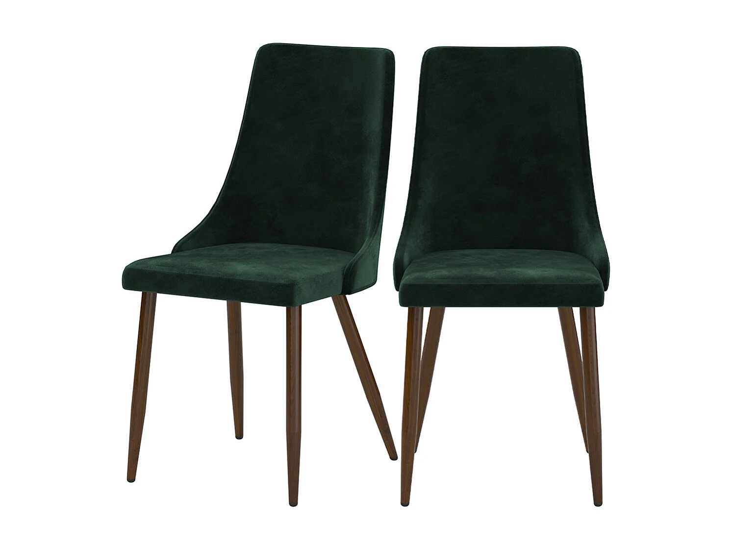 Set di 2 sedie in velluto verde - Vinni