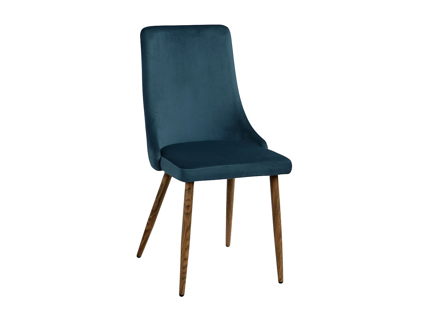 Lot de 2 chaises en velours bleu - Vinni
