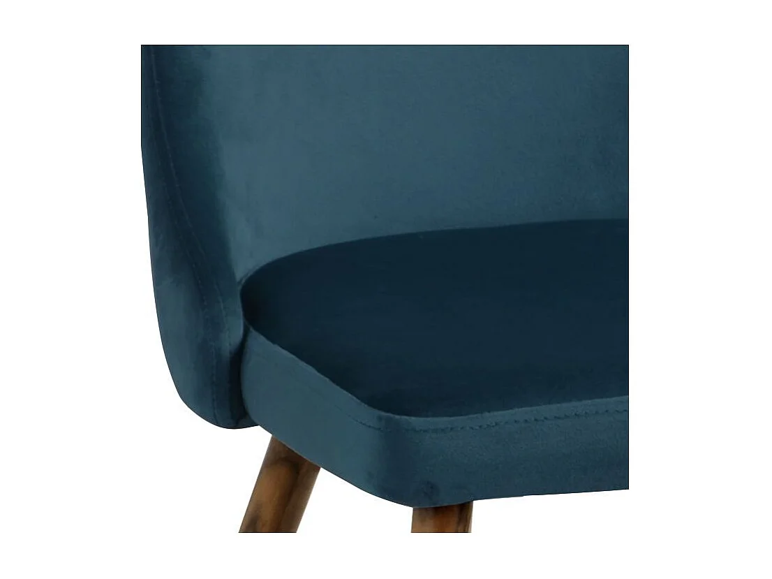 Lot de 2 chaises en velours bleu - Vinni