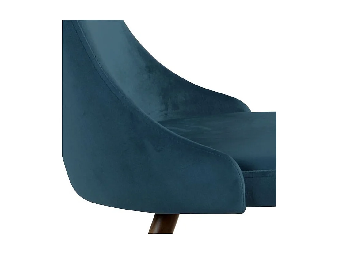 Lot de 2 chaises en velours bleu - Vinni