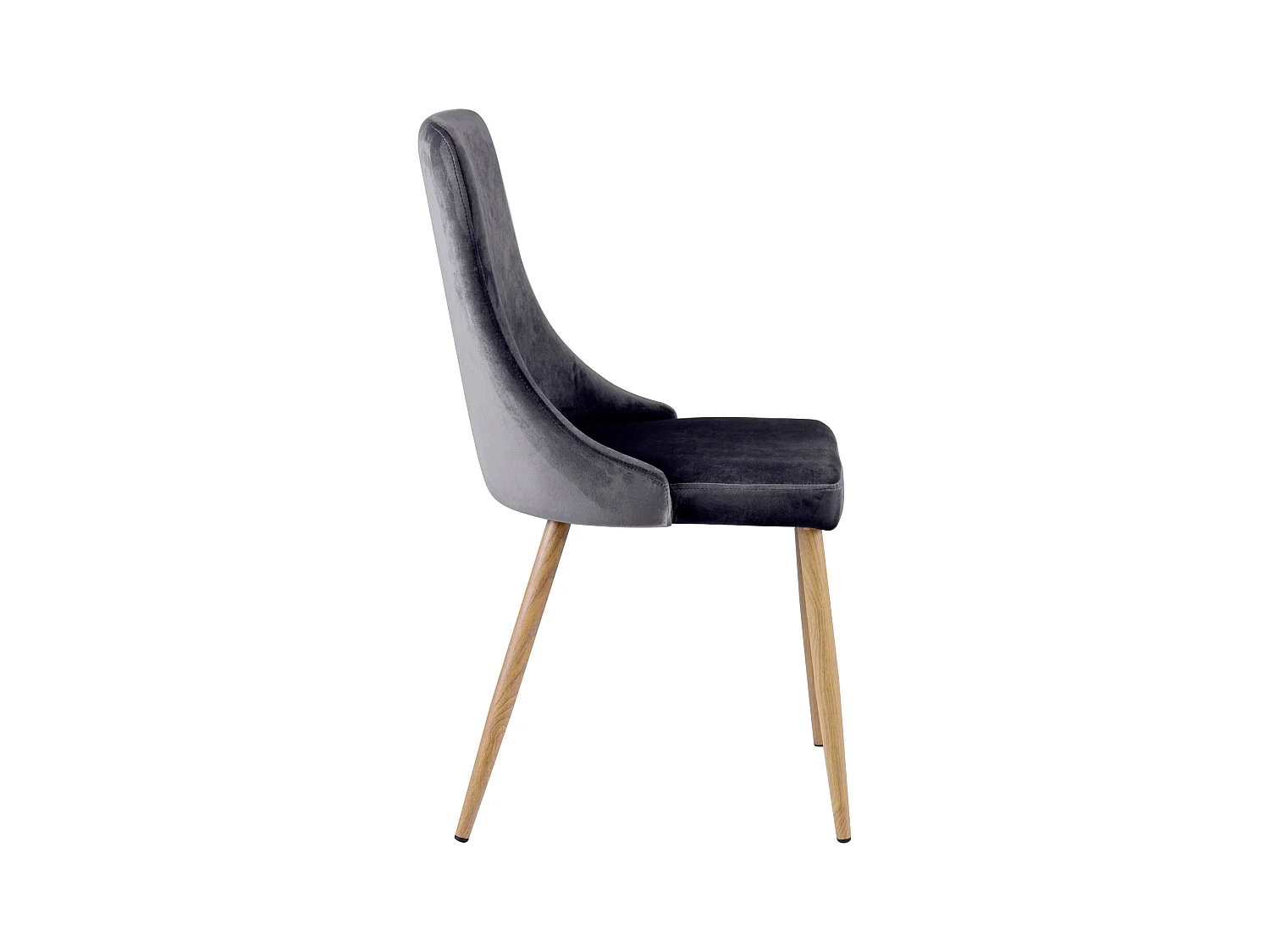 Set di 2 sedie in velluto grigio - Vinni