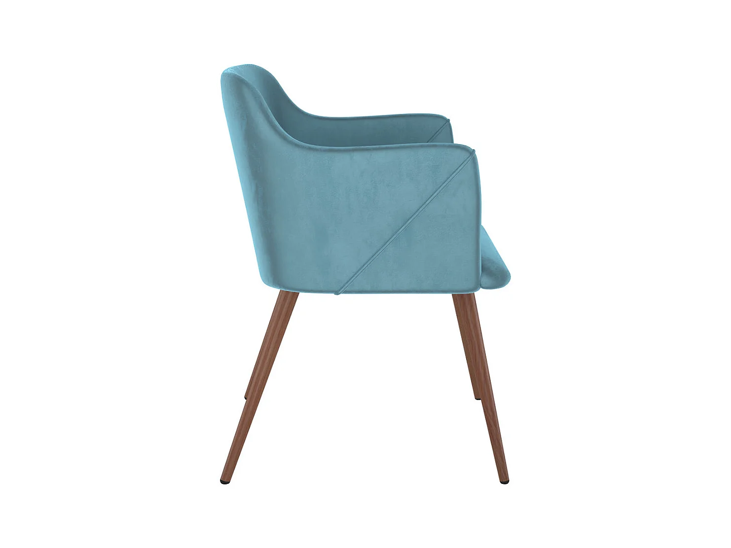 Set di 2 sedie con braccioli in velluto blu - Daisy