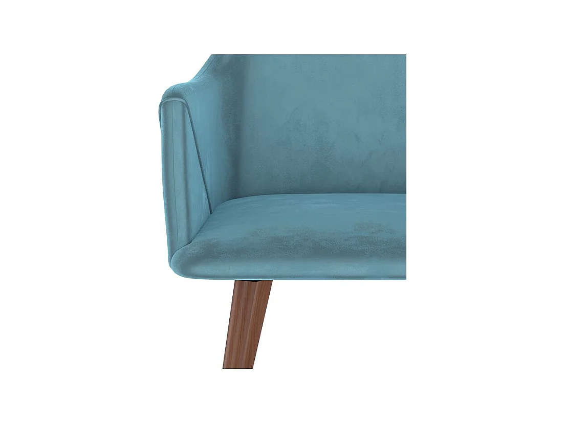 Set di 2 sedie con braccioli in velluto blu - Daisy