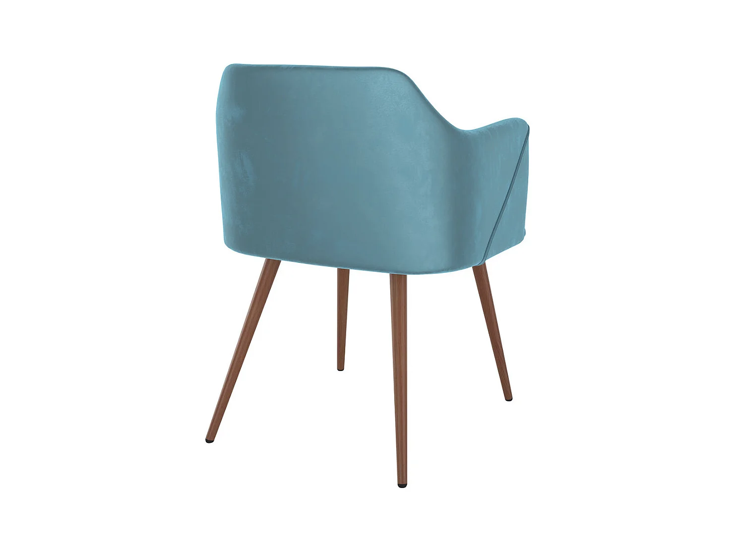 Set di 2 sedie con braccioli in velluto blu - Daisy