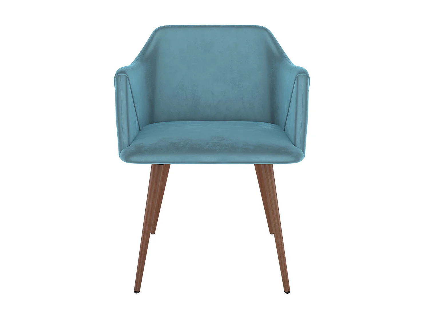 Set de 2 sillas con reposabrazos de terciopelo azul - Daisy