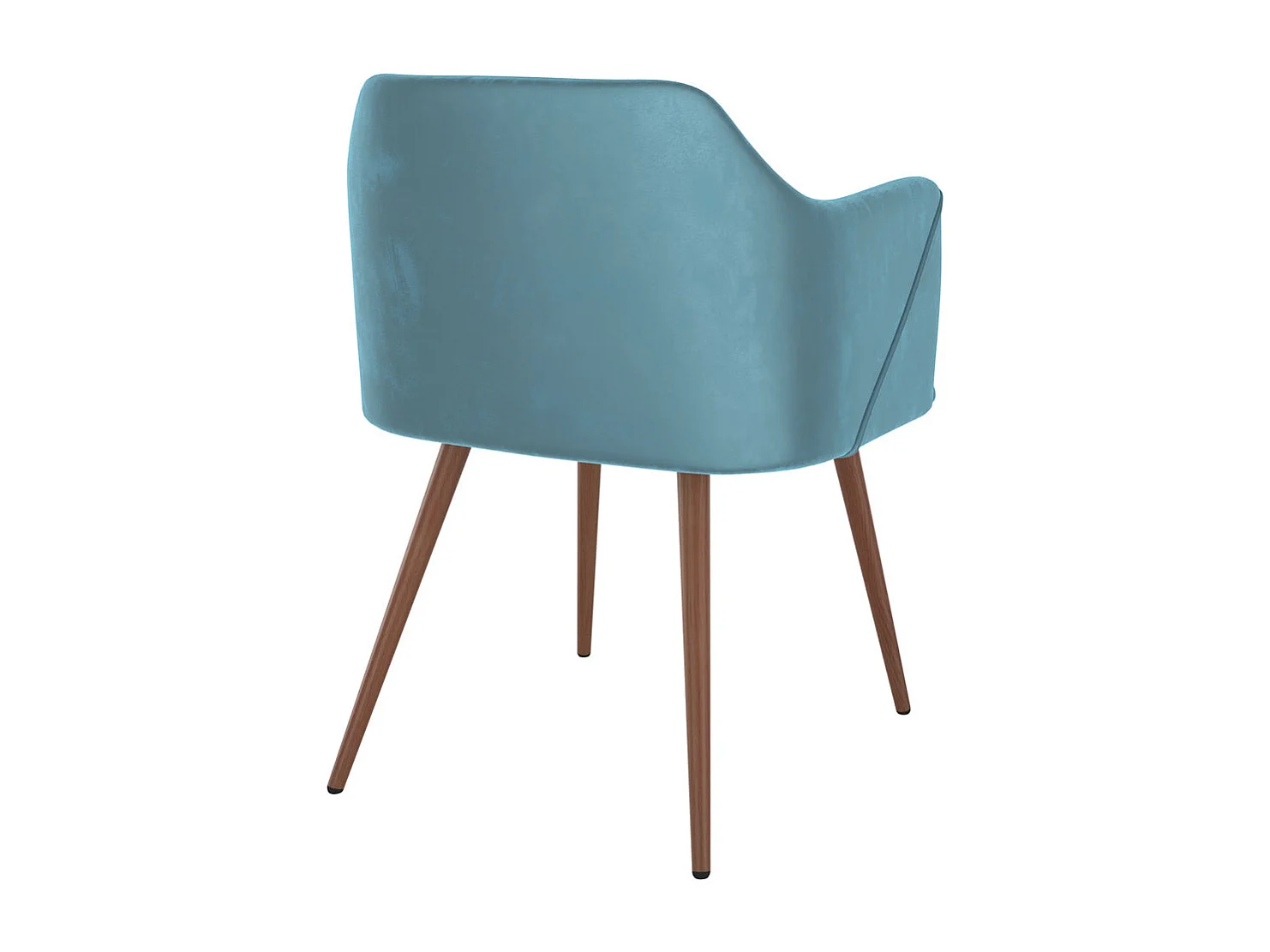 Set de 2 sillas con reposabrazos de terciopelo azul - Daisy