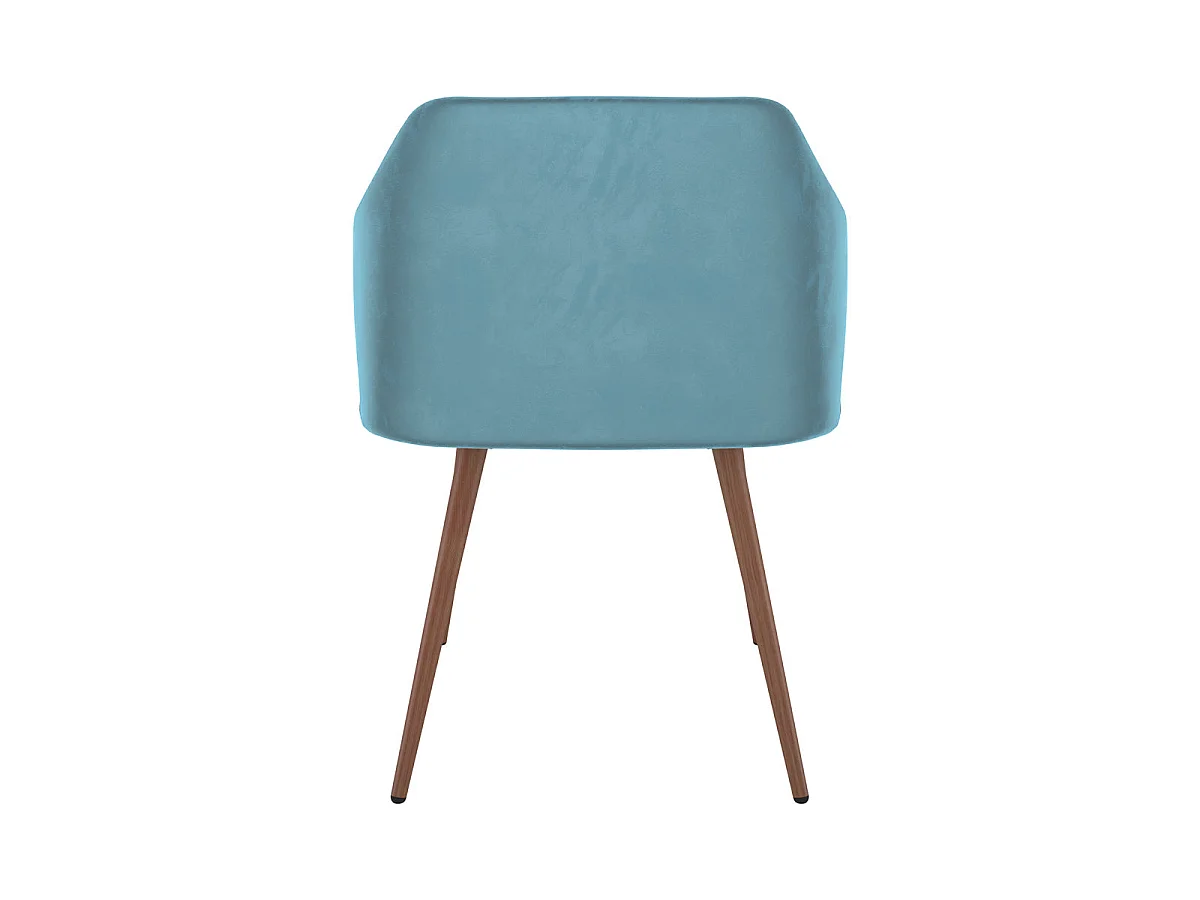 Set di 2 sedie con braccioli in velluto blu - Daisy