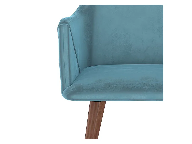 Set di 2 sedie con braccioli in velluto blu - Daisy