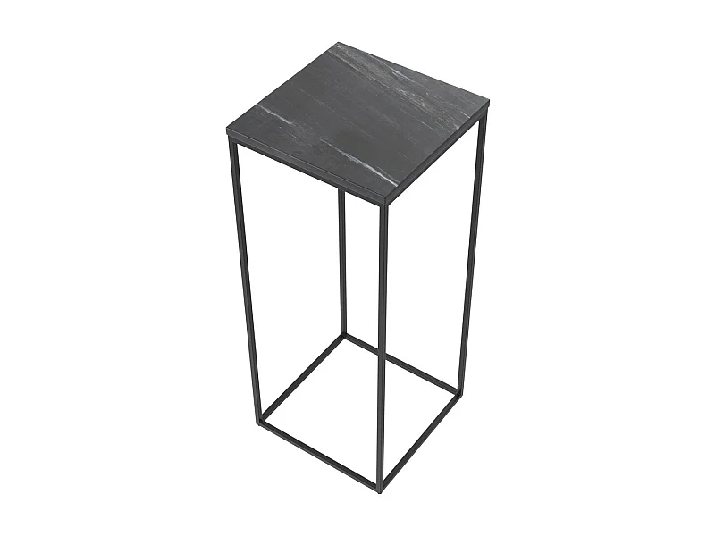 Sellette noire en marbre et pieds en métal - Floki