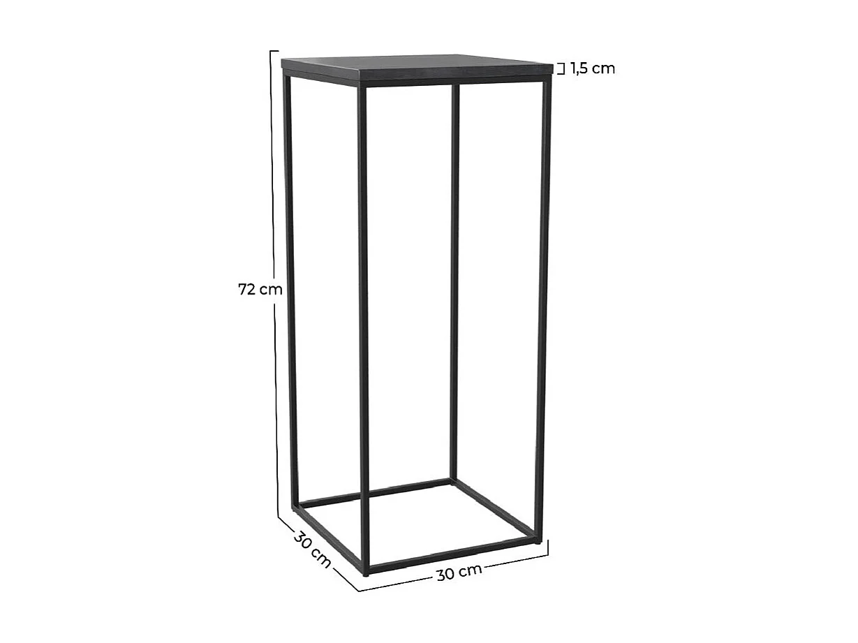 Silla de montar de mármol negro con patas de metal - Floki