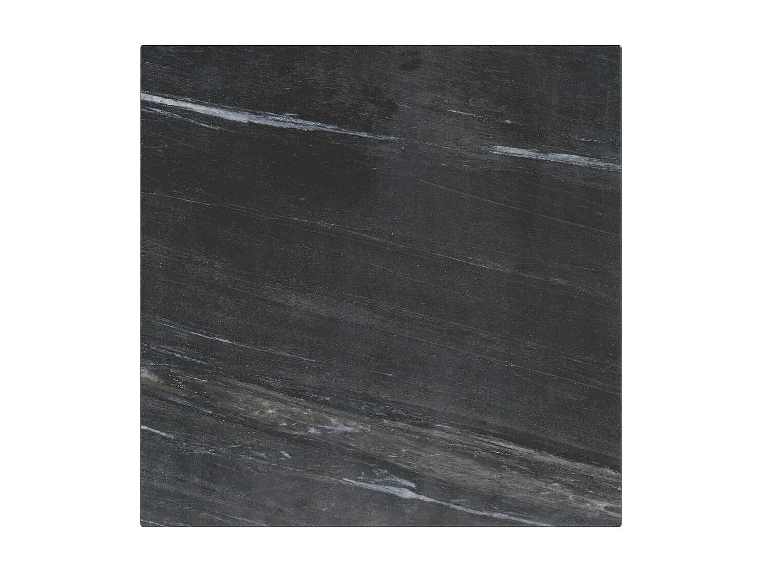 Silla de montar de mármol negro con patas de metal - Floki