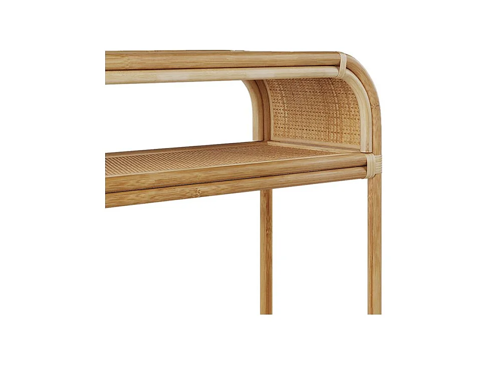 Consolle in rattan con 2 ripiani - Gaspy