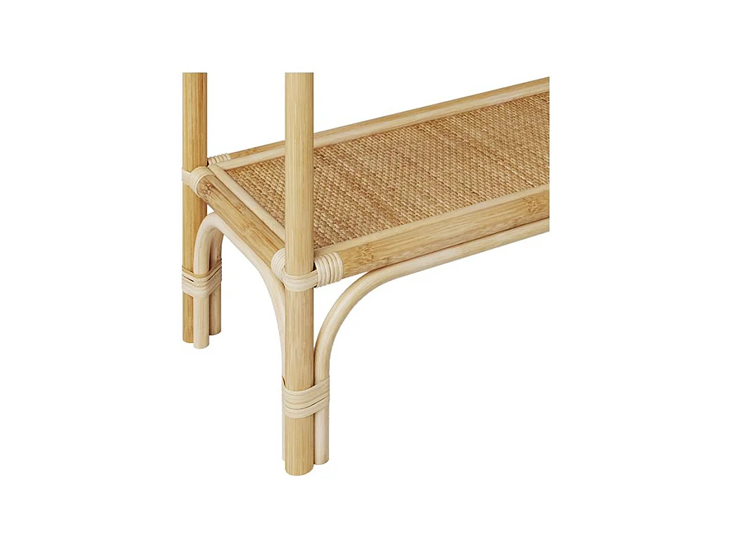 Consolle in rattan con 2 ripiani - Gaspy