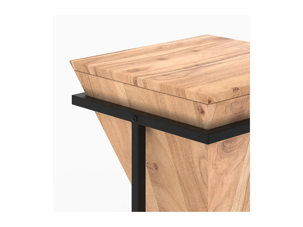 Grande sellette en bois d'acacia et métal - Shanghai