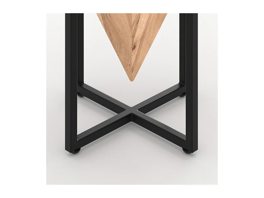 Grande sellette en bois d'acacia et métal - Shanghai