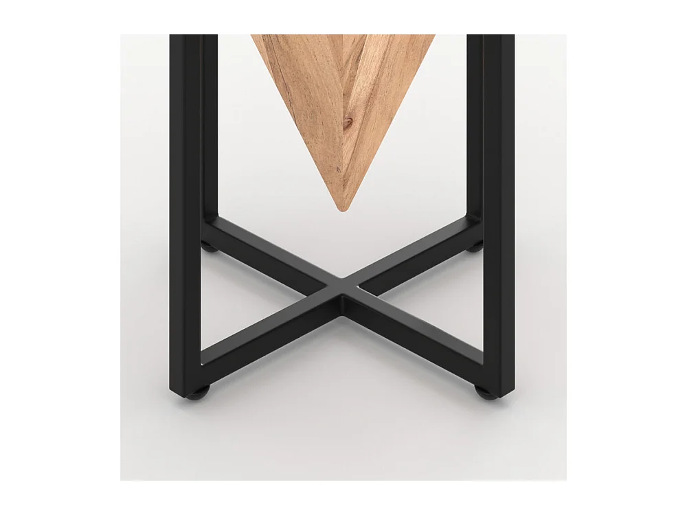 Grande sellette en bois d'acacia et métal - Shanghai