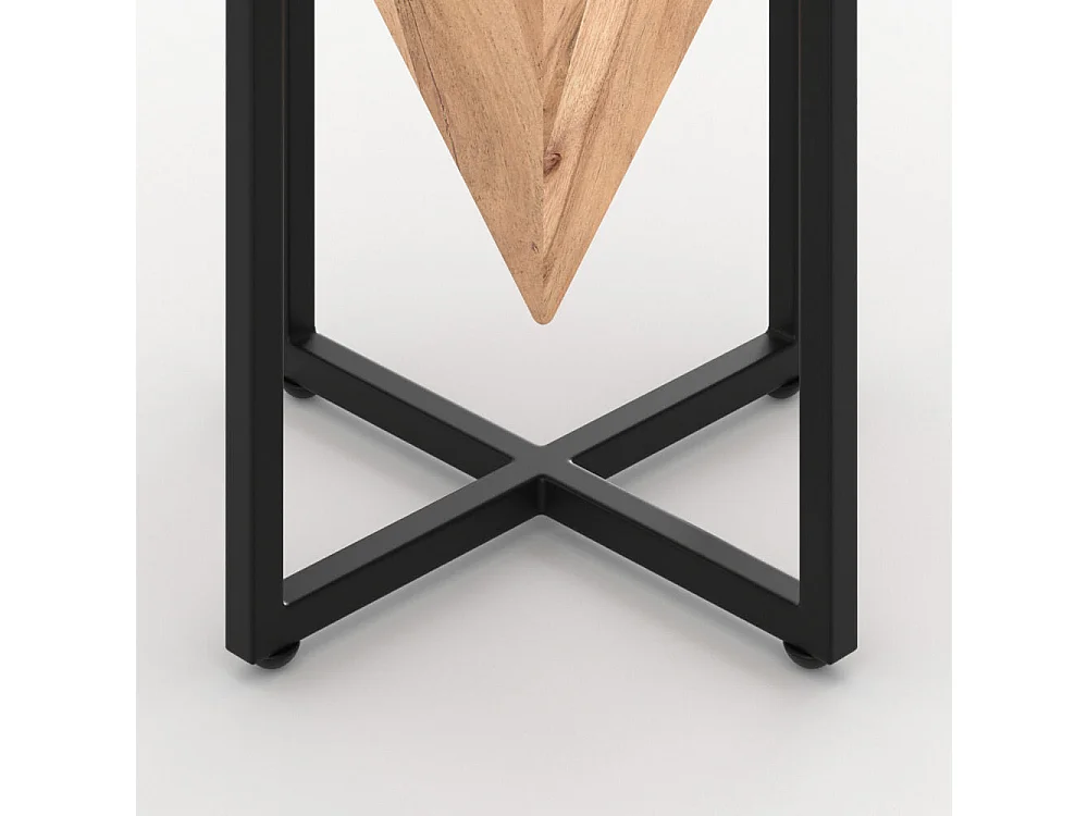 Mesita de madera de acacia y metal - Shanghai