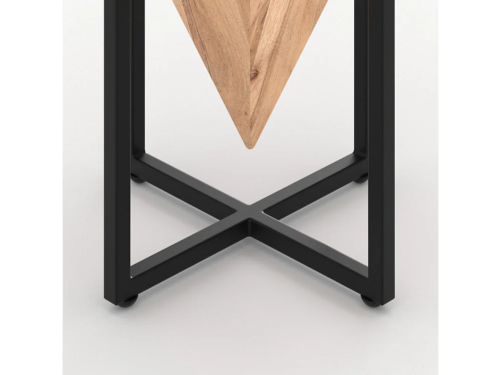 Mesita de madera de acacia y metal - Shanghai