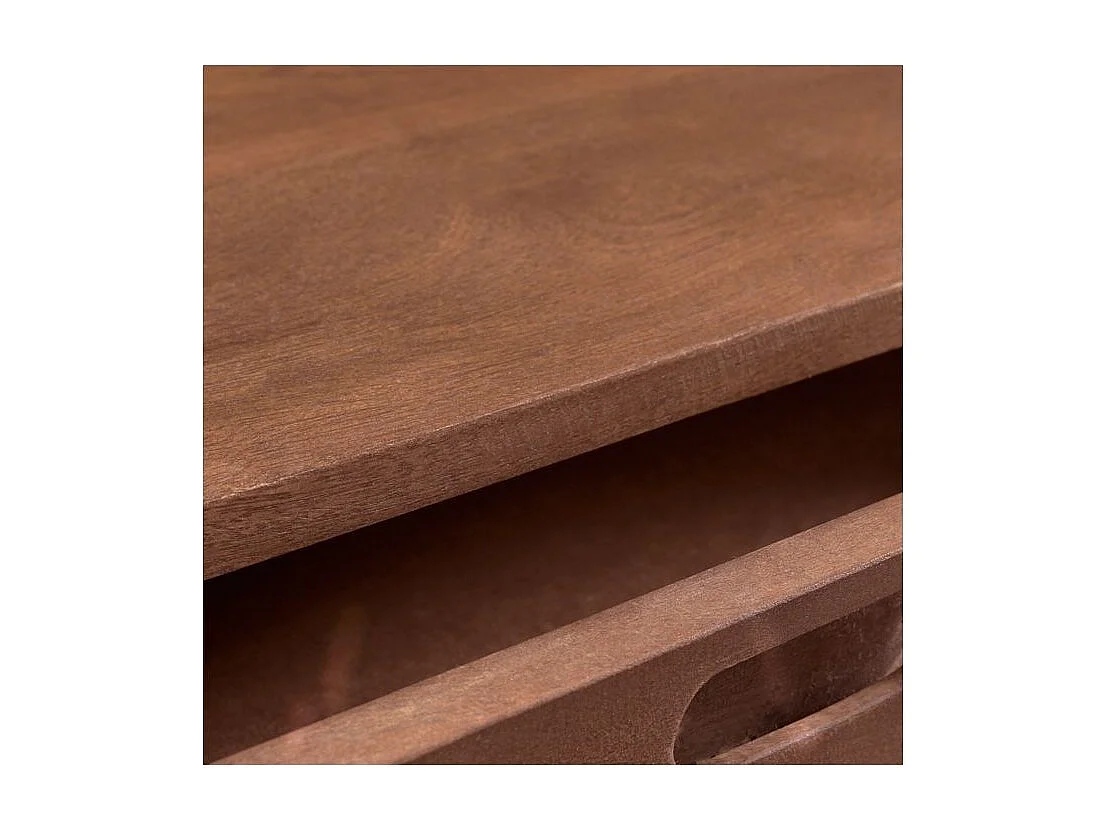 Consolle in legno massiccio con 2 cassetti e dettagli dorati - Colombo