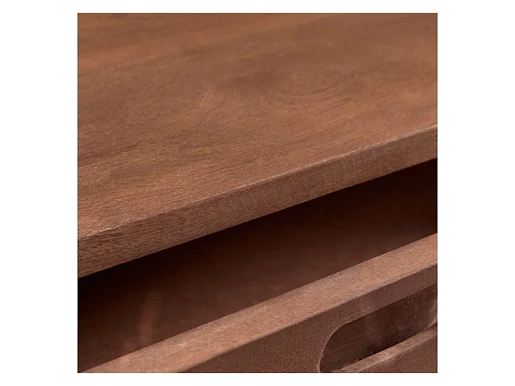 Console in legno massello con 2 cassetti e dettagli dorati - Colombo