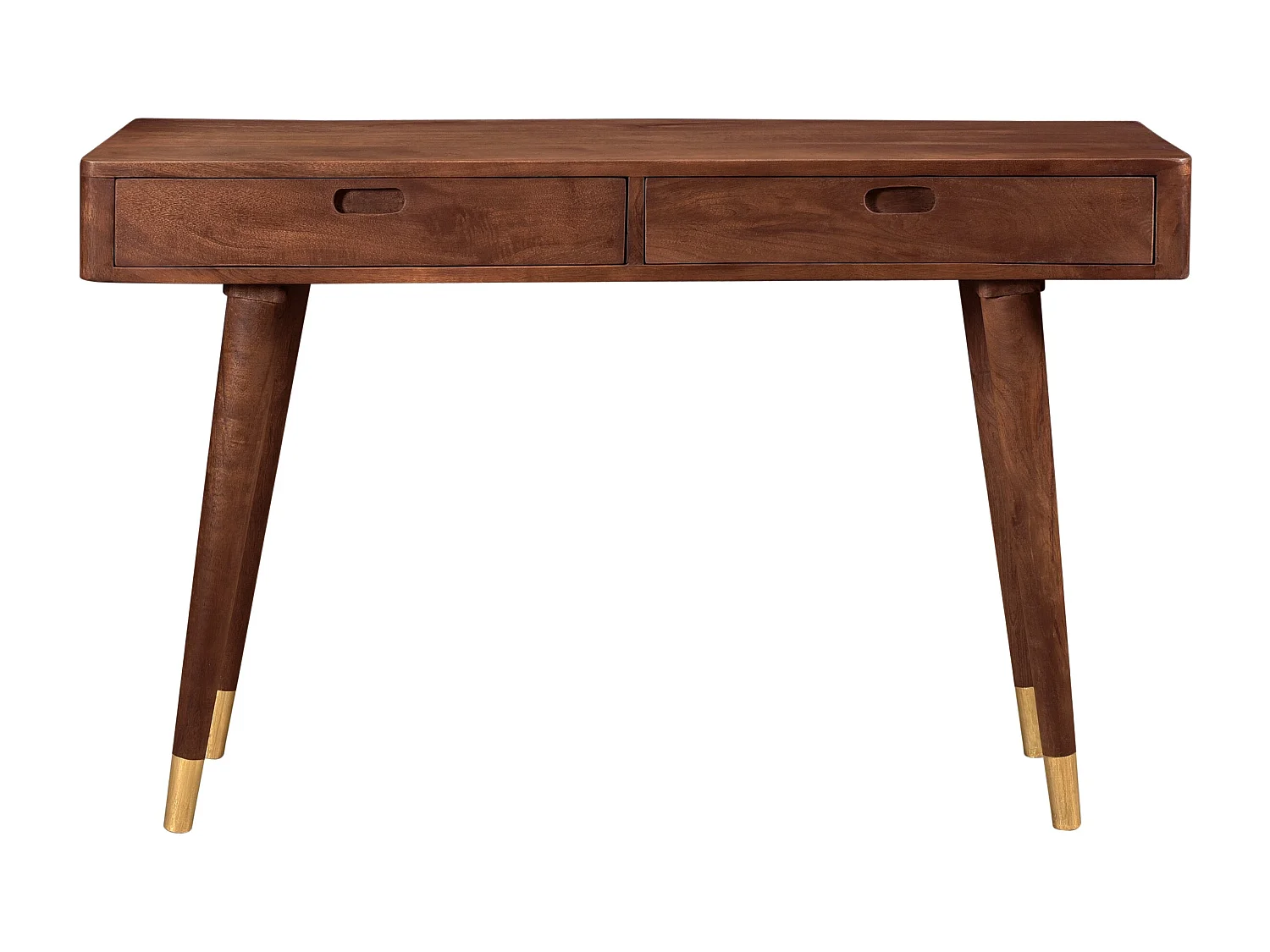 Console in legno massello con 2 cassetti e dettagli dorati - Colombo