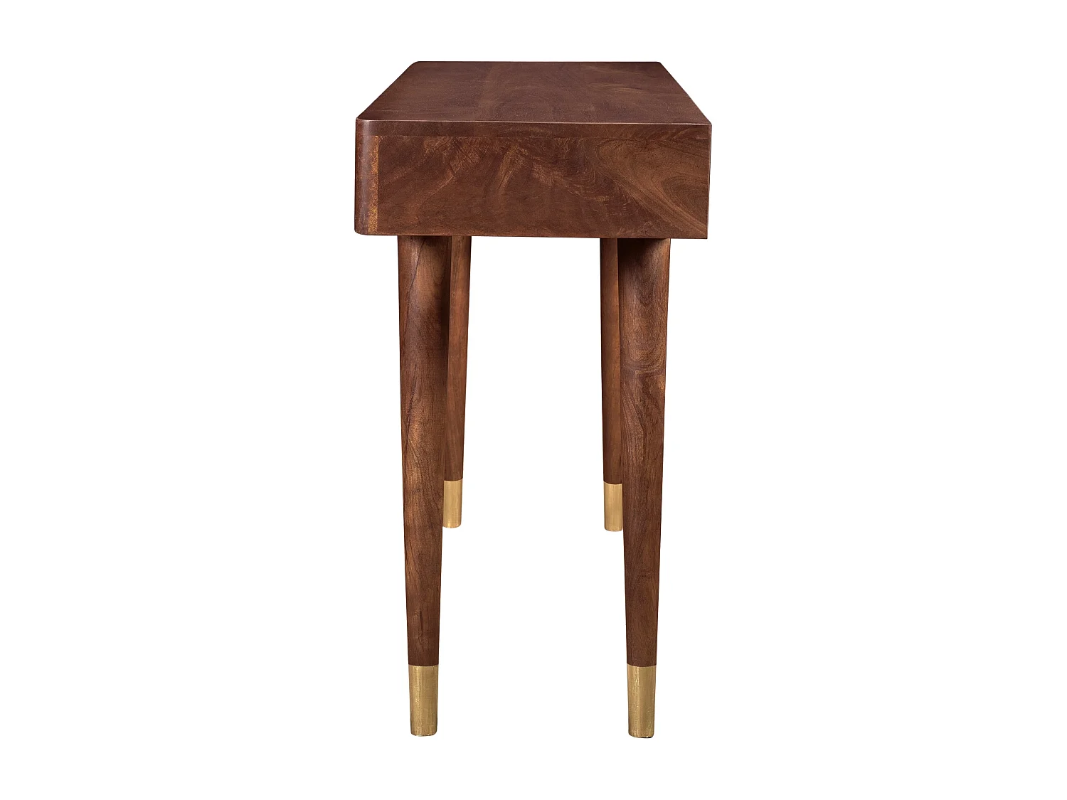 Console in legno massello con 2 cassetti e dettagli dorati - Colombo