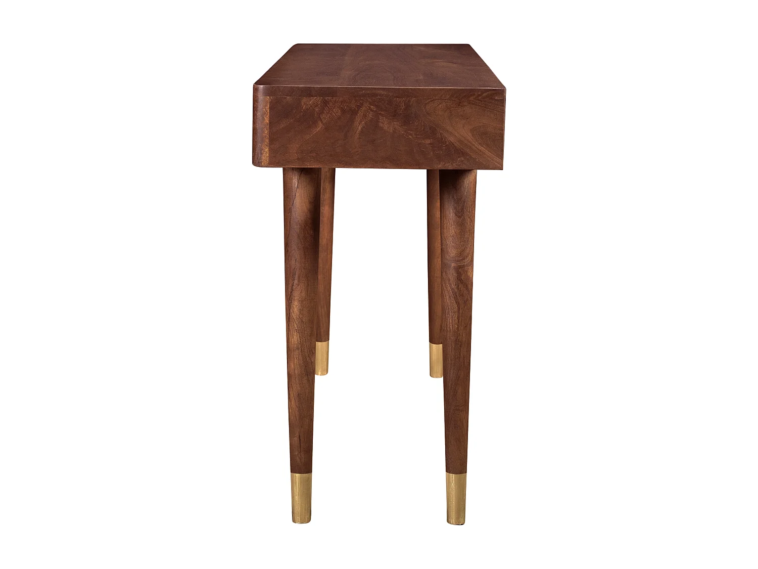 Console in legno massello con 2 cassetti e dettagli dorati - Colombo