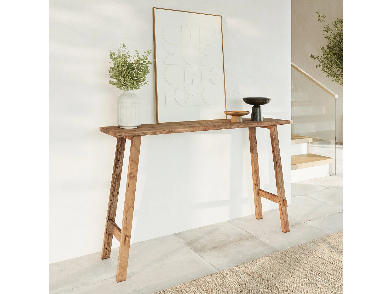 Console Cahya in legno di teak riciclato - Cahya