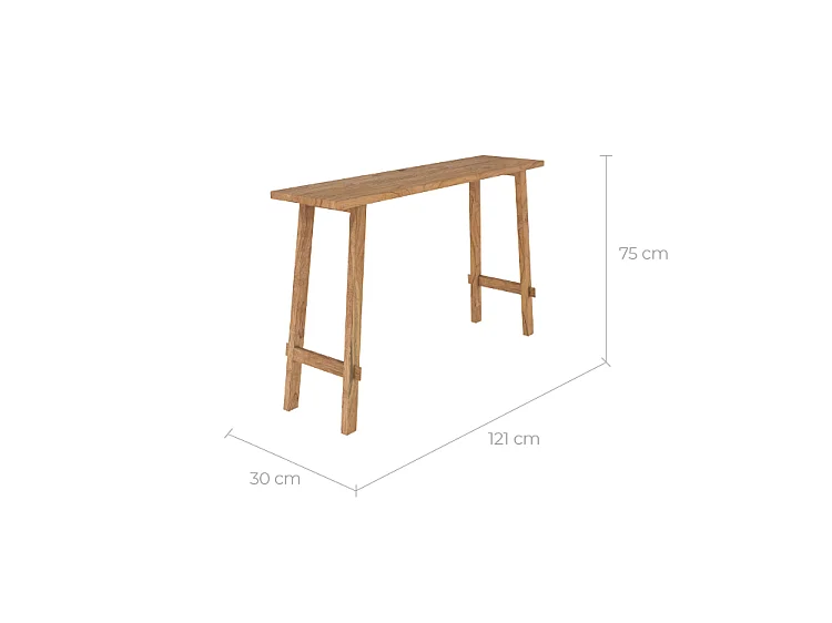 Console Cahya in legno di teak riciclato - Cahya