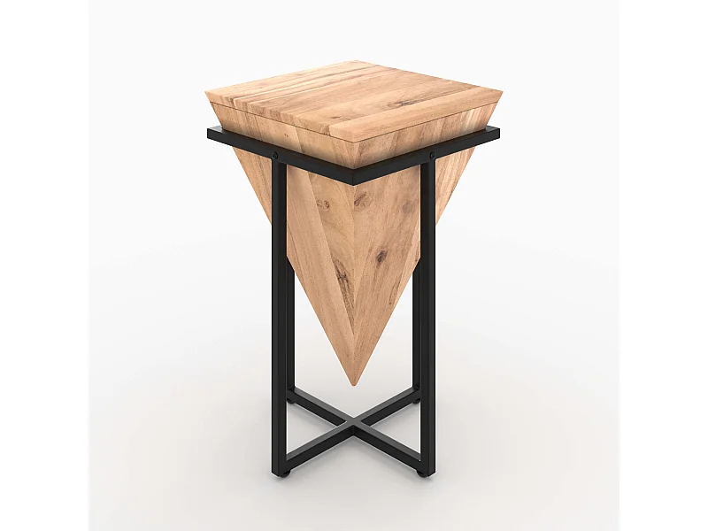 Medio tavolino in legno di acacia e metallo - Shanghai