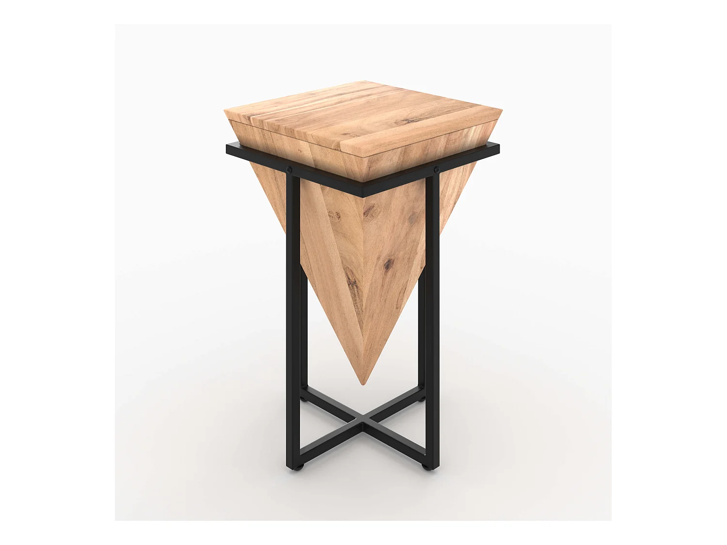 Medio tavolino in legno di acacia e metallo - Shanghai