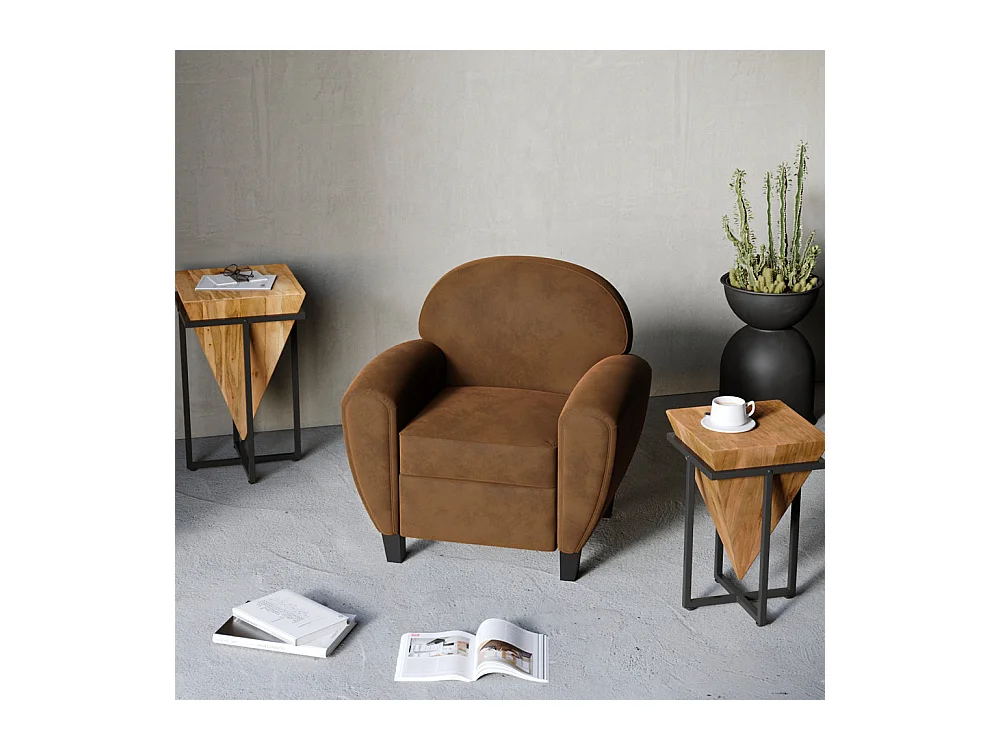 Medio tavolino in legno di acacia e metallo - Shanghai