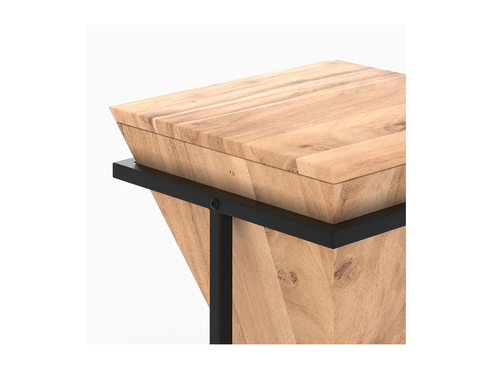 Medio tavolino in legno di acacia e metallo - Shanghai