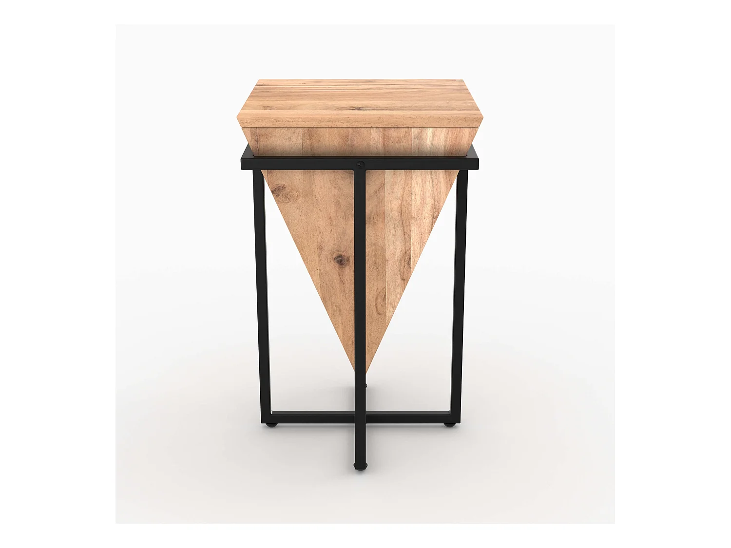 Medio tavolino in legno di acacia e metallo - Shanghai