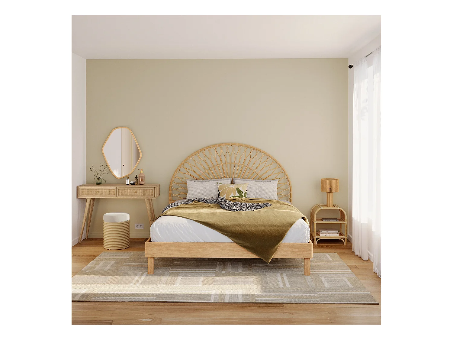 Consolle a 2 cassetti in legno di mango - Masala