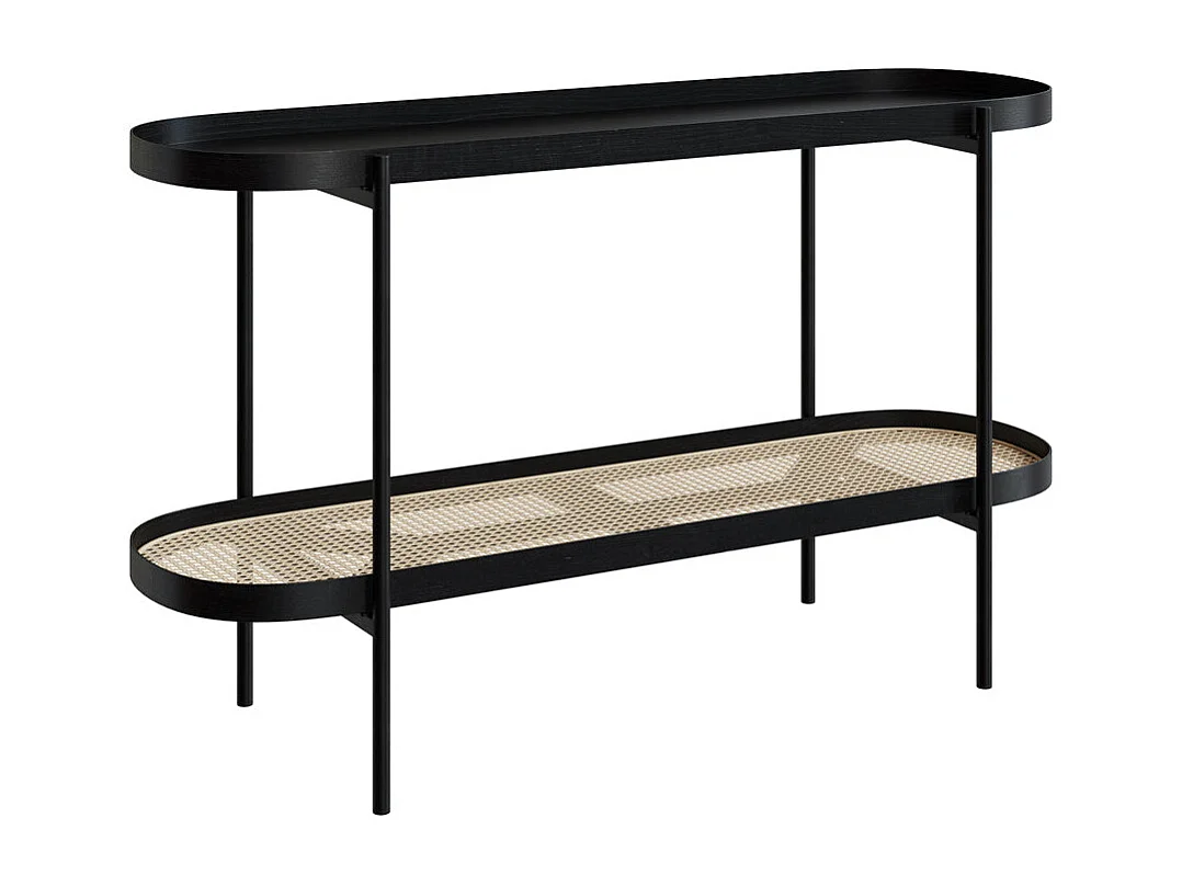 Console en cannage et bois de mindi 120 cm - Lukut