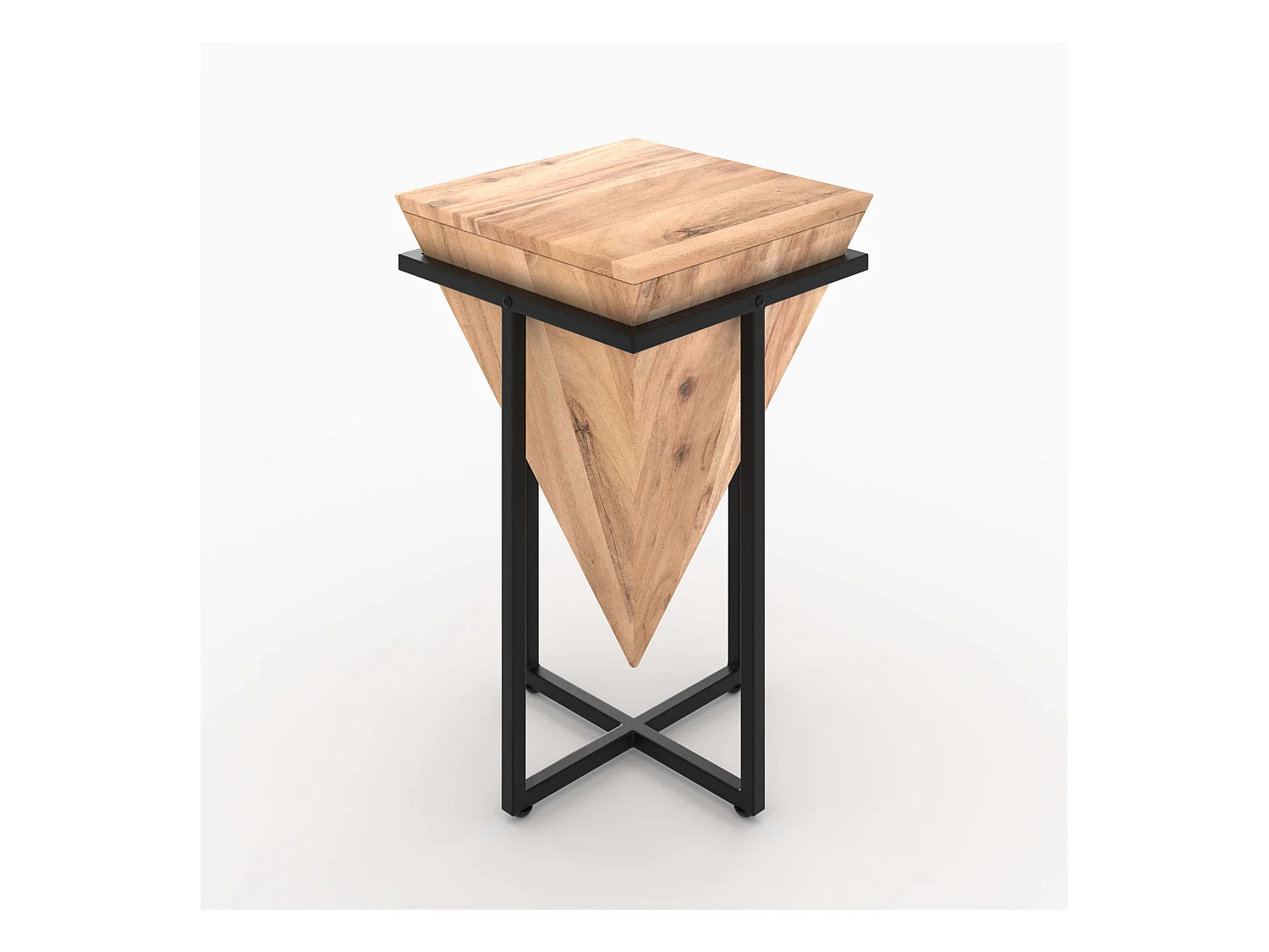 Piccolo tavolino  in legno di acacia e metallo - Shanghai