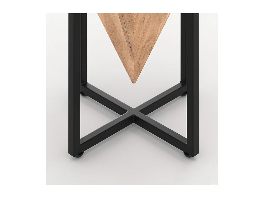 Piccolo tavolino  in legno di acacia e metallo - Shanghai