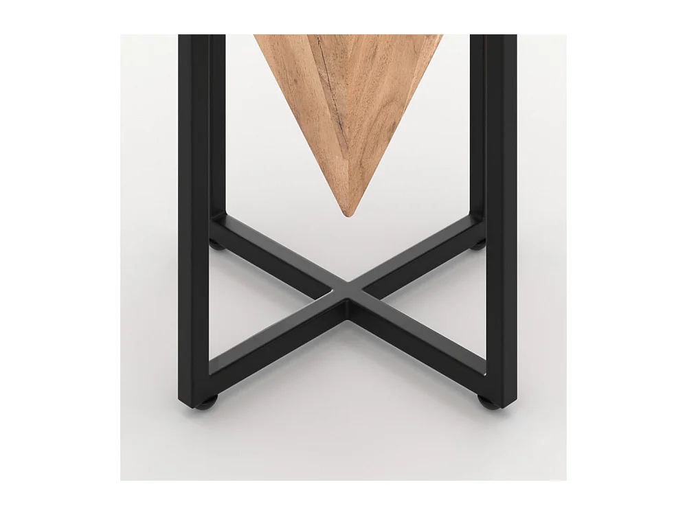 Piccolo tavolino  in legno di acacia e metallo - Shanghai