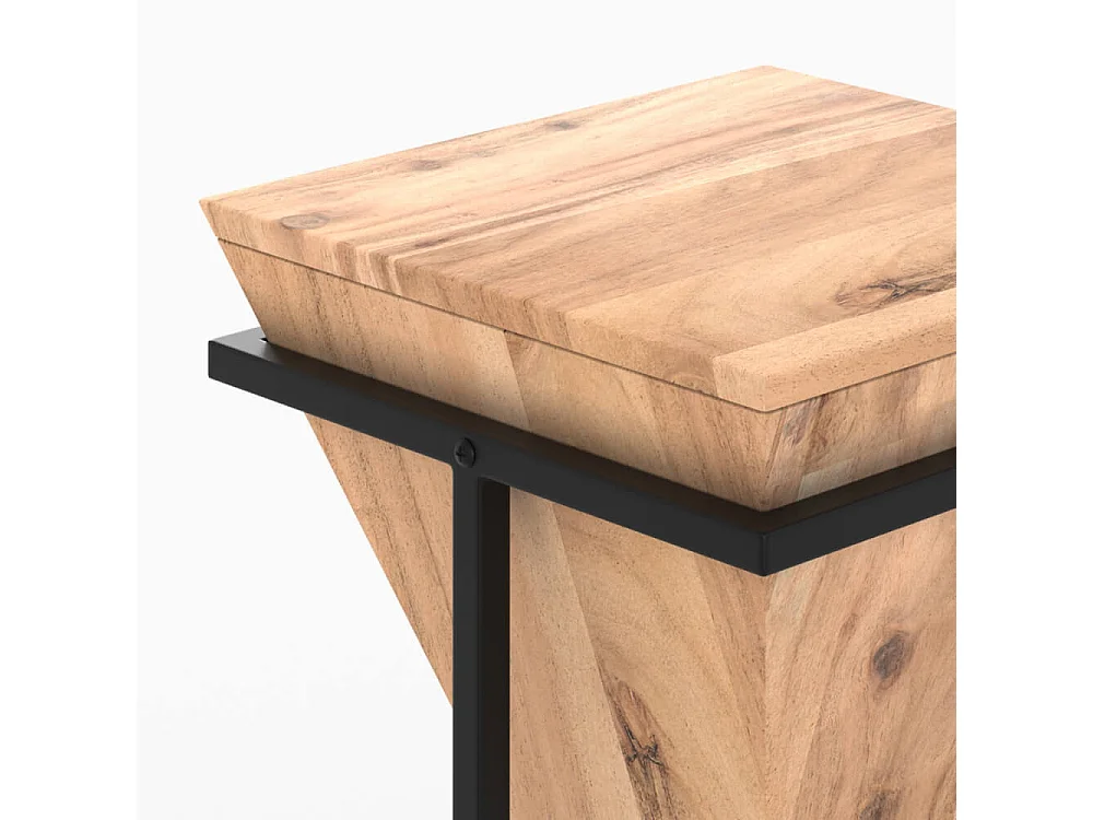 Petite sellette en bois d'acacia et métal - Shanghai