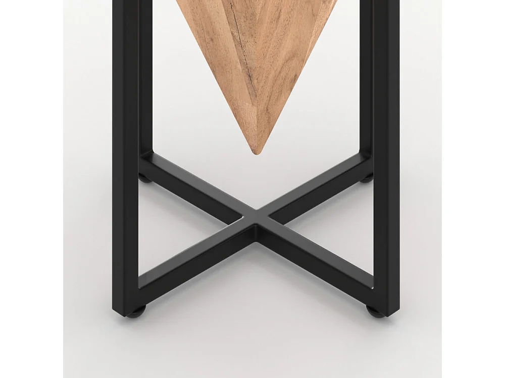 Petite sellette en bois d'acacia et métal - Shanghai