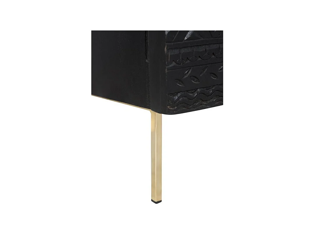 Armario negra y metal dorado grabado - Chimane