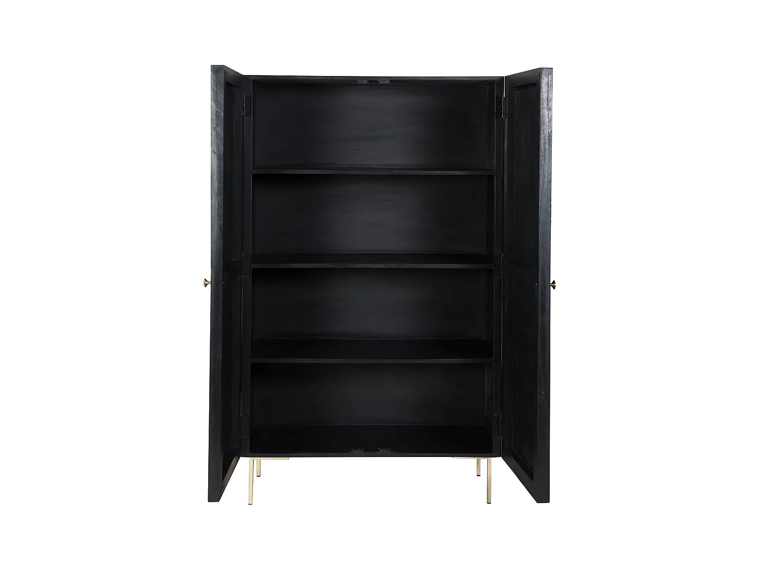 Armario negra y metal dorado grabado - Chimane