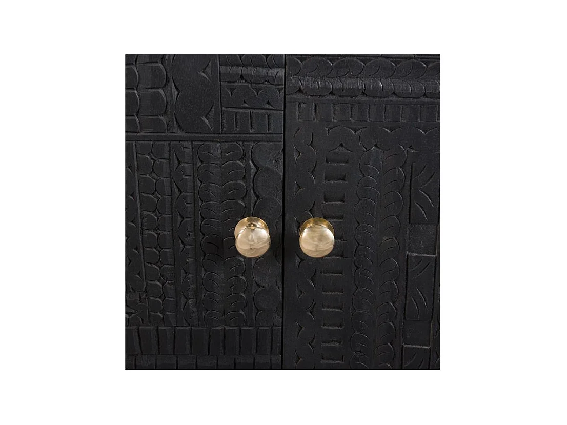 Armario negra y metal dorado grabado - Chimane