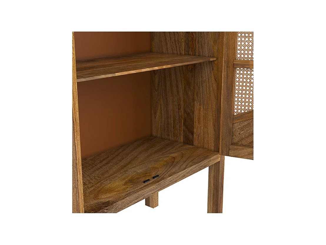 Armadio a 2 ante in legno e canna - Tiki